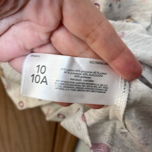 CARTERS NWT Girls Size 10 Horse print gray long sleeve dress round neck - Picture 8 of 12